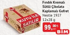 NESTLE 1927 FINDIK KREMALI SÜTLÜ ÇİKOLATA KAPLAMALI GOFRET 12X28 G